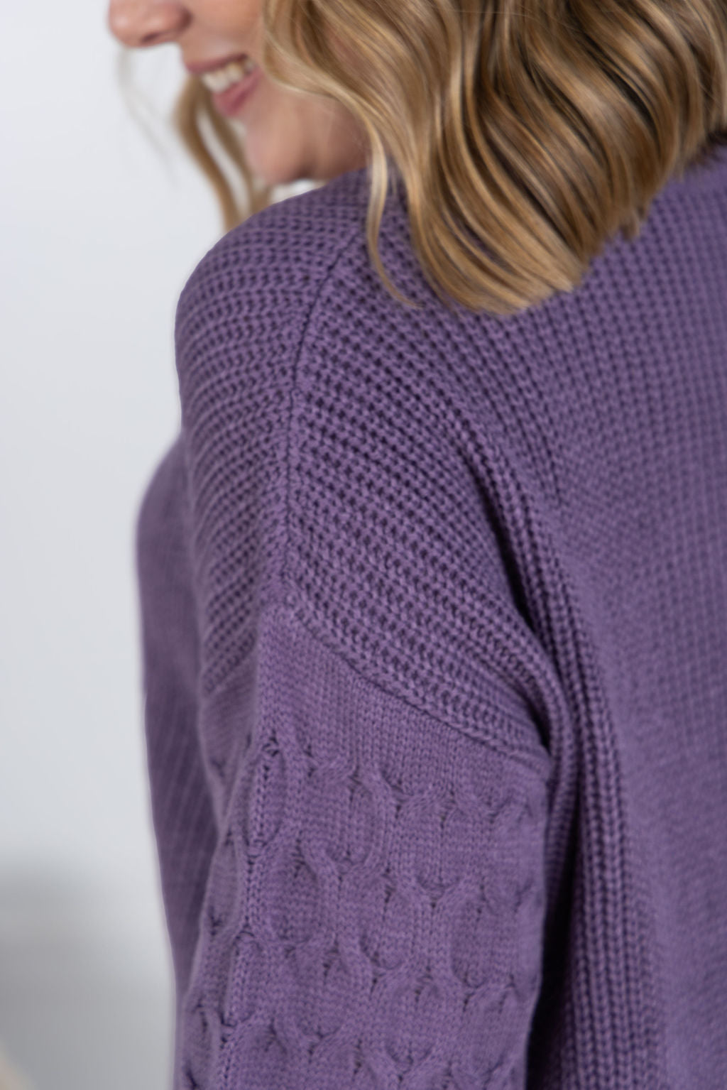 Talina Textured Sweater - Purple
